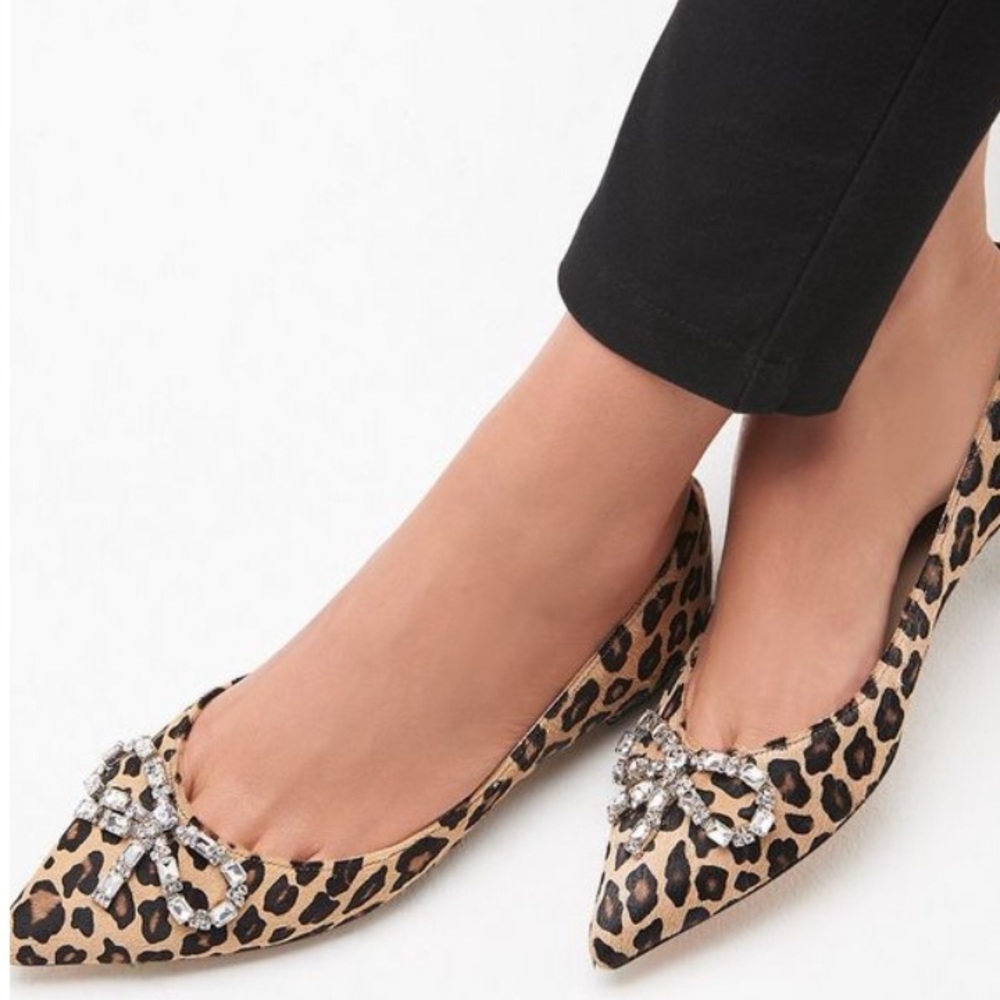 U.S. SIZE 10-10.5 ☓ L.K. Bennett ☓ Flats ☓ Elin Animal Print Calf Hair